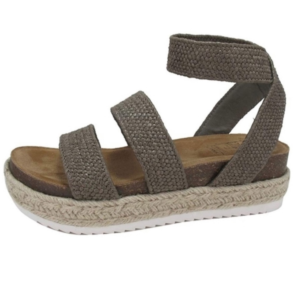 Jellypop Taupe Halstein Espadrille Sandals Size 9 platform casual